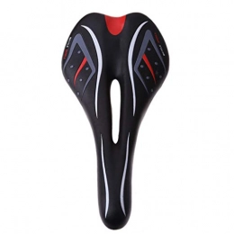 JIBO Mountain Bike Seat JIBO Cycling Mountain Bicycle Saddles Seat Road Bike Soft Comfort Cushion Pad Saddle Seat Bicycle Equipment Accessories 270 X 150 X 50Mm, Red