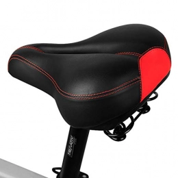 JIBO Mountain Bike Seat JIBO Cycling Saddle Soft Sponge MTB Seat Shock Proof Bike Saddle Hollow Breathable Comfortable Waterproof Bicycle Seat 270 * 200 * 95Mm, Red