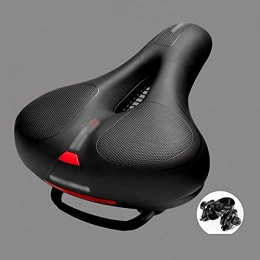 JieLuoTE Mountain Bike Seat JieLuoTE Bike Seat Cushion, Waterproof Bicycle Seat Cushion with Dual Shock Absorber, Thicken Widen Anti-shock Bike MTB Saddle, Most Comfortable Wide Bike Saddle Pad for Men and Women