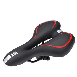 jinda Spares jinda Universal Mountain Bike Seat Cushion Super Soft Bicycle Seat Saddle Seat Accessories Daquan 250 * 160mm Black+red