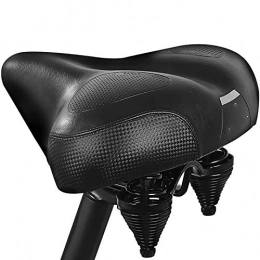 KDOAE Spares KDOAE Comfortable Road Mountain Bicycle Saddle Waterproof Bicycle High Elasticity Comfortable Thick Breathable Non-slip Spiral Seat Cushion Most Bikes (Color : Black, Size : 25x24cm)