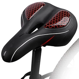 KDOQ Mountain Bike Seat KDOQ Bike Saddle, with Taillight Bike Seat Waterproof and Comfortable High Elasticity Memory Foam Soft Shock Absorption Bicycle Saddle Ergonomic Bicycle Saddle Mountain Bike Unisex