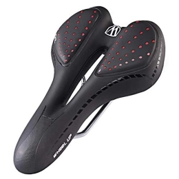 KDOQ Mountain Bike Seat KDOQ Bike Seat Flexible Bike Seat Mountain Bicycle Saddle Cushion Saddle Cycling Cushion Offroad Bike Seat for Mountain Bikes Etc (Color : Red, Size : 28X17CM)