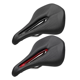 KDOQ Mountain Bike Seat KDOQ Ultralight Bicycle Saddle Mountain Road Bike Soft Wide Hollow Seat Cushion (Color : R)