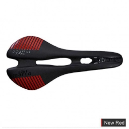 KOZOZO Spares KOZOZO Full Carbon Hollow Carbon Fiber St. Mako Models Cushion Road Mountain Bike Ultra Light Fiber Leather Seat Cushion Riding Saddle leather seat cushion / red