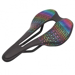 KSFBHC Spares KSFBHC Reflective Carbon Fiber Bicycle Saddle Ultralight MTB Road Bike Saddle Cycling Racing Bike Seat Cushion Bicycle Parts (Color : Colorful)