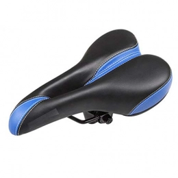 KTESL Spares KTESL Comfortable Bicycle Seat Saddle Widen Bicycle Mountain Bike Shock Absorption Soft High Elastic Cotton Hollow Cushion 27x16x13cm (Color : Blue)