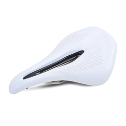 KUAIKUAI Spares KUAIKUAI Bai Shi Wu Bicycle Saddle Comfortable Mountain Road Bike Seat Leather Surface Cushion Soft Shockproof Bike Saddle Bicycle Parts (Color : White)