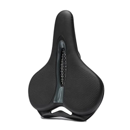 KUAIKUAI Spares KUAIKUAI Bai Shi Wu MTB Bike Saddle Breathable Big Butt Cushion Leather Surface Seat Mountain Bicycle Shock Absorbing Hollow Cushion Accessories