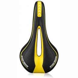 LAKYT Mountain Bike Seat LAKYT Bike Seat Comfortable Bicycle Saddle Mountain Road Bicycle Seat Hollow Gel Riding Mat Men's And Women's Sports Bicycle Saddle Bike Saddle (Color : Type D Yellow)