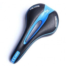 LAKYT Mountain Bike Seat LAKYT Bike Seat Memory Foam Extra Soft Bicycle MTB Saddle Cushion Bicycle Hollow Saddle Cycling Road Mountain Bike Seat Bicycle Accessories Bike Saddle (Color : Blue)