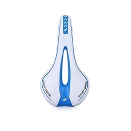 LIANYG Mountain Bike Seat LIANYG Bicycle Seat Silicone Gel Extra Soft Bicycle MTB Saddle Cushion Bicycle Hollow Saddle Cycling Road Mountain Bike Seat Bicycle Accessories 114 (Color : White Blue, Size : One size)