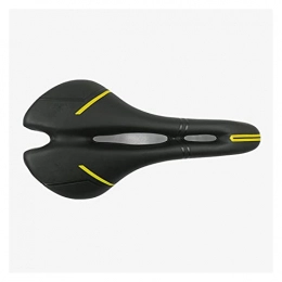 Bktmen Mountain Bike Seat Lightweight Leather Non-slip Saddle Seat Road MTB Bike Saddle Bicycle Sans Seat Comfortable Bicycle Saddle Cycling Bike Seat Bicycle seat (Color : Yellow)