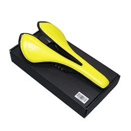 LYPOCS Mountain Bike Seat LYPOCS Bike Seat Full Carbon Fiber Road Mountain Bike Saddle Carbon Saddle Seat Cushion Ultralight Bike Seat Cushion (Color : Yellow)