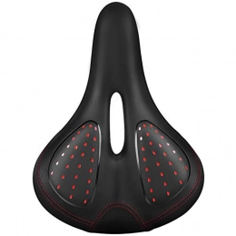 MAATCHH Mountain Bike Seat MAATCHH Bike Saddle Bicycle Seat Saddle Soft and Breathable Mountain Bike Silicone Saddle with Tail Light Fit Most Bikes (Color : Red, Size : 26x19cm)