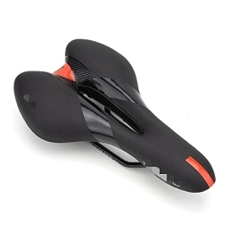 MENGzhu Mountain Bike Seat MENGzhu Mountain Bike Saddle Memory Foam Cushion Seat Breathable Soft and Comfortable Cushion Bicycle Seat (Color : Black Red-567)