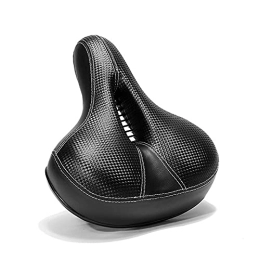 MENGzhu Thickened Seven Bicycle Saddle Hollow Bicycle Saddle Big Ass Mountain Bike Seat Bag Soft Seat (Color : Black)