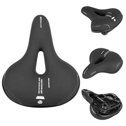 Soyeacrg Spares Mountain Bike Seat of Comfortable Memory Foam Soft Waterproof Ergonomics Design Replacement Saddle for MTB Mountain Bike Road Bike Exercise Bike Men Women, Black