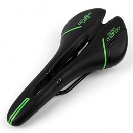 MTB Mountain Bike Bicycle Cycling Silicone Skidproof Saddle Seat Silica Gel Cushion Bicycle Saddle Fiber+Leather Green