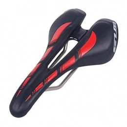 O-Mirechros Mountain Bike Seat MTB Road Bike Seat EVA Cushioned Microfiberleather Texture Steel Rail Cycle Saddle Black Red