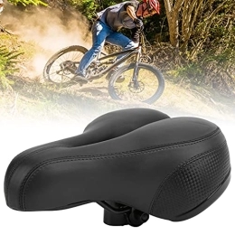 mumisuto Mountain Bike Seat mumisuto Bike Saddle, Microfiber Leather Hollow Carved Shock Absorber Mountain Bike Saddle Seat Relieve Pressure On Sensitive Parts (Black)