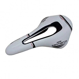 NGHSDO Mountain Bike Seat NGHSDO Mountain Bike Saddles Full Carbon Saddle Bicycle Racing Seat Wave Road Bike Saddle For Men Sans Cycling Seat Mat Bike Spare Parts 912 (Color : White logo)