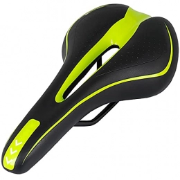 NgMik Mountain Bike Seat NgMik Bike Seat Clamps Bicycle Seat Cushion Mountain Bike Saddle Double Tail Wing Center Hollow Seat Cushion MTB Saddle (Color : Green, Size : 27.5x14.5cm)