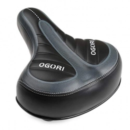 OGORI Wide Big Bum Bike Seat Cushion Gel Bicycle saddle with Shockproof Spring for Cruiser/Road Bikes/Touring/Mountain Bike/Spinning Exercise Bikes