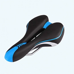 Pessica Mountain Bike Seat Pessica Bicycle comfortable thickened saddle Mountain bike PU leather seat saddle Hollow ventilation and breathable bicycle seat 280 * 140mm, A