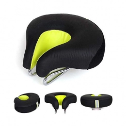 Qivor Mountain Bike Seat Qivor No Nose Saddle Bicycle Seat Super Soft Thickened Bicycle Riding Accessories Shock Absorption And Comfortable (Color : Green)