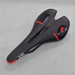 QSCTYG Mountain Bike Seat QSCTYG Bicycle Seat Bicycle Saddle Road Bike Seat Men Cycling Cushion Mountain Bike Carbon Track Hollow Design MTB Saddle bicycle saddle (Color : Black, Size : One size)