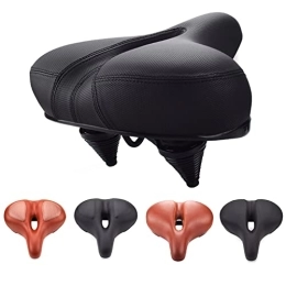 QWERTYUI Mountain Bike Seat QWERTYUI Bike Seat, Extra Comfort Wide Bicycle Seat Ergonomic Design Waterproof Memory Foam Bicycle Seat, Breathable Bike Saddle Accessories for Outdoor Mountain Road Bikes, black, B