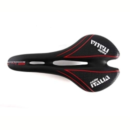 RatenKont Mountain Bike Seat RatenKont MTB Bicycle Saddle Ultralight Mountain Bike Seat Ergonomic Comfortable Wave Road Bike Saddle Cycling Seat black red