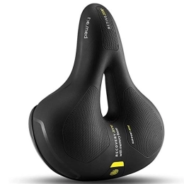 RETHPA Mountain Bike Seat RETHPA Bike Saddle, Mountain Bike Seat MTB Bike Bicycle Saddle Rail Hollow Breathable Absorption Rainproof Soft Memory Sponge Casual Off-road Cycling Seat (Color : Casual Style, Size : One size)