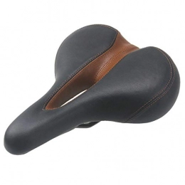 PPLAX Mountain Bike Seat Retro Bicycle Saddle Hollow Cycling Saddle PU Leather Vintage Seat Custion Road Bike MTB Saddle Classic Black Brown Bike Seat (Color : Black)