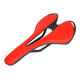 SALUTUYA Mountain Bike Seat SALUTUYA 1Pcs Bike Seat Leather Mountain Bike Saddle Lightweight, for Mountain Bikes(red)