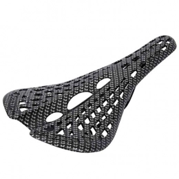 SALUTUYA Mountain Bike Seat SALUTUYA Lightweight Absorb Shock Anti-Deformation Hollow Out Mountain Bike Saddl, for Most Mountain Bikes Easy To(Carbon fiber pattern)