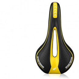 SASCD Mountain Bike Seat SASCD Silicone super soft bicycle mountain bike saddle ergonomic bicycle saddle hollow breathable road mountain bike seat cushion (Color : Black and yellow)