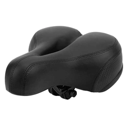 SAXTZDS Mountain Bike Seat SAXTZDS KAIX SHOP Bicycle Saddle Bike Mountain Bike Saddle Comfortable Microfiber Leather Hollow‑Carved Spring Bike Saddle (Color : Black)