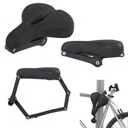 SeatyLock Mountain Bike Seat SeatyLock Comfort Classic Heavy Duty Drill Resistant Anti-Theft Bicycle Hybrid Saddle Lock Chameleon Black