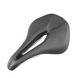 SFSHP Mountain Bike Seat SFSHP Mountain Bike Hollow Cushion, Microfiber Leather Saddle for Outdoor Cycling, Nylon Plus Fiber Bottom, Black