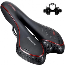 SGODDE Spares SGODDE Bicycle Saddle, Comfortable Bike Seat, Gel Bicycle Saddle Padded Professional Waterproof Road Bike Saddle for Men, Women, Universal Riding Bike, Mountain Bike (Red)