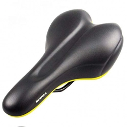 O-Mirechros Mountain Bike Seat Shock Absorbing Bicycle PVC Fabric Soft Thicken Widen Soft Comfortable Cycling Road Mountain Seat black
