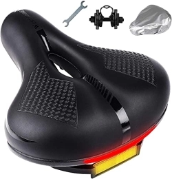 ZXM Mountain Bike Seat Solid Bike Seat, Most Comfortable Bicycle Seat with Bike Seat Cover and Soft Padded Memory Foam for Women Men Comfort, Waterproof Replacement Bike Saddle Universal Fit Exercise Bike, Mountain Bike Dur