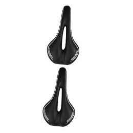 Sosoport Mountain Bike Seat Sosoport 2 pcs Mountain bike hollow hole saddle stationary saddle cushion Mountain Bikes Replacement Comfortable e-bike bike pad mountain bike saddle Big Saddle exercise bike seat iron