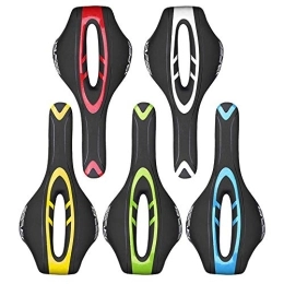 TLJF Mountain Bike Seat TLJF Bike Saddles Mountain Bike Saddle Comfort Seat Waterproof Professional Bike Seat For Cruiser / Road Bikes / Touring / Mountain Bike 5 Colors Bicycle Riding Equipment (Color : White)