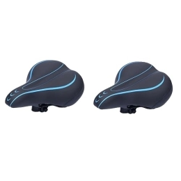 Toddmomy Mountain Bike Seat Toddmomy 2 pcs mtb seat cycling black saddle cushion seat road bike saddle leather cycling seat universal bike cushion mountain bike saddle bike seat spring saddle bag fitness