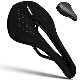 TPard Ultralight Bike Seat Shockproof Gel Bicycle Seat Cushion Ergonomic Breathable Mountain Road Bike Saddles Cycling (Black)