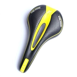 TTSJSM Spares TTSJSM Mountain Bike Seat Shock Absorbing Hollow Bicycle Saddle Seat Road Mountain Bike Racing Cycling Accessories Gel Bike Seat (Color : Black yellow)