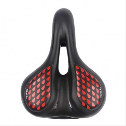 WGLG Spares WGLG Comfortable Bicycle Saddle Pu Leather Breathable Cycling Hollow Silica Gel Polyurethane Shockproof Mtb Road Bike Thicken Saddle